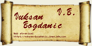 Vuksan Bogdanić vizit kartica